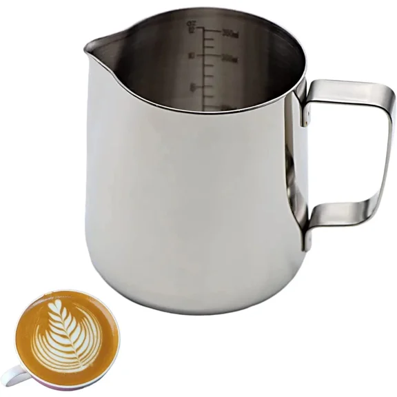 12 Oz 350Ml Milk Jug Espresso Frothing Pitcher Stainless Steel Frothing Measure