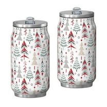 12 Oz Christmas Coffee Travel Mug with Lid, Double Wall Vacuum Reusable Stainless Steel Water Bottle Leak Proof Insulated Hot Cold Coffee Cup Gift for Women Mens(1pcs)