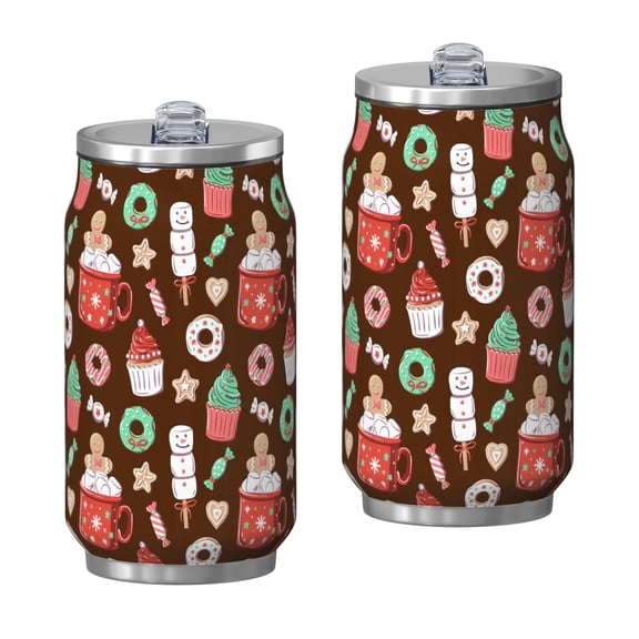 12 Oz Christmas Coffee Travel Mug with Lid, Double Wall Vacuum Reusable Stainless Steel Water Bottle Leak Proof Insulated Hot Cold Coffee Cup Gift for Women Mens(1pcs)