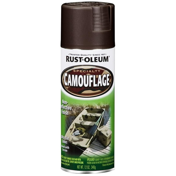 12 Oz Earth Brown Camouflage Spray Paint [Set of 6]
