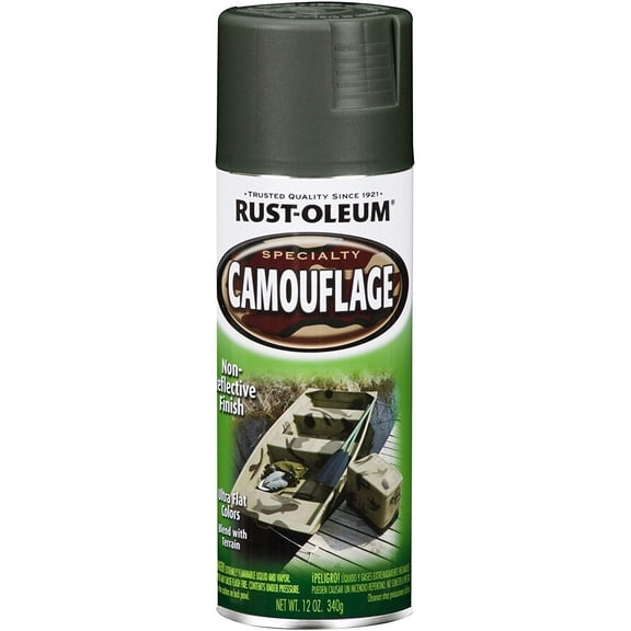 12 Oz Forest Green Camouflage Spray Paint [Set of 6]