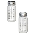 thumbnail image 1 of 12 Oz Glass Juice Bottles,High Borosilicate Glass Cup with Lid,Graduated Drinking Bottle,Portable,Leak Proof,for Ice Tea,Coffee,and Milk for School,office,Car Heat-Resistant, Leakproof,Bpa-Free, 1 of 8