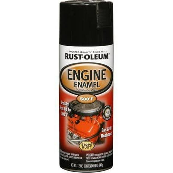 Rust-Oleum Engine Enamel Spray Paint - Gloss Black - 12 oz