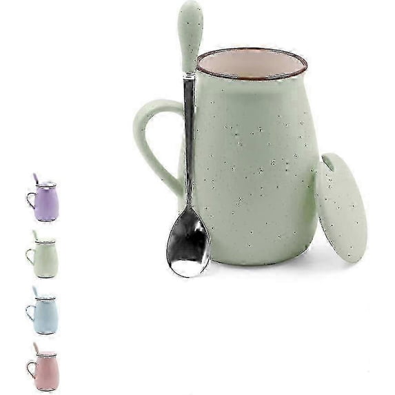 12 Oz Green Novelty Coffee Mugs Ceramic Creative Cute Big Belly Mugs Funny Tea Cup Sets