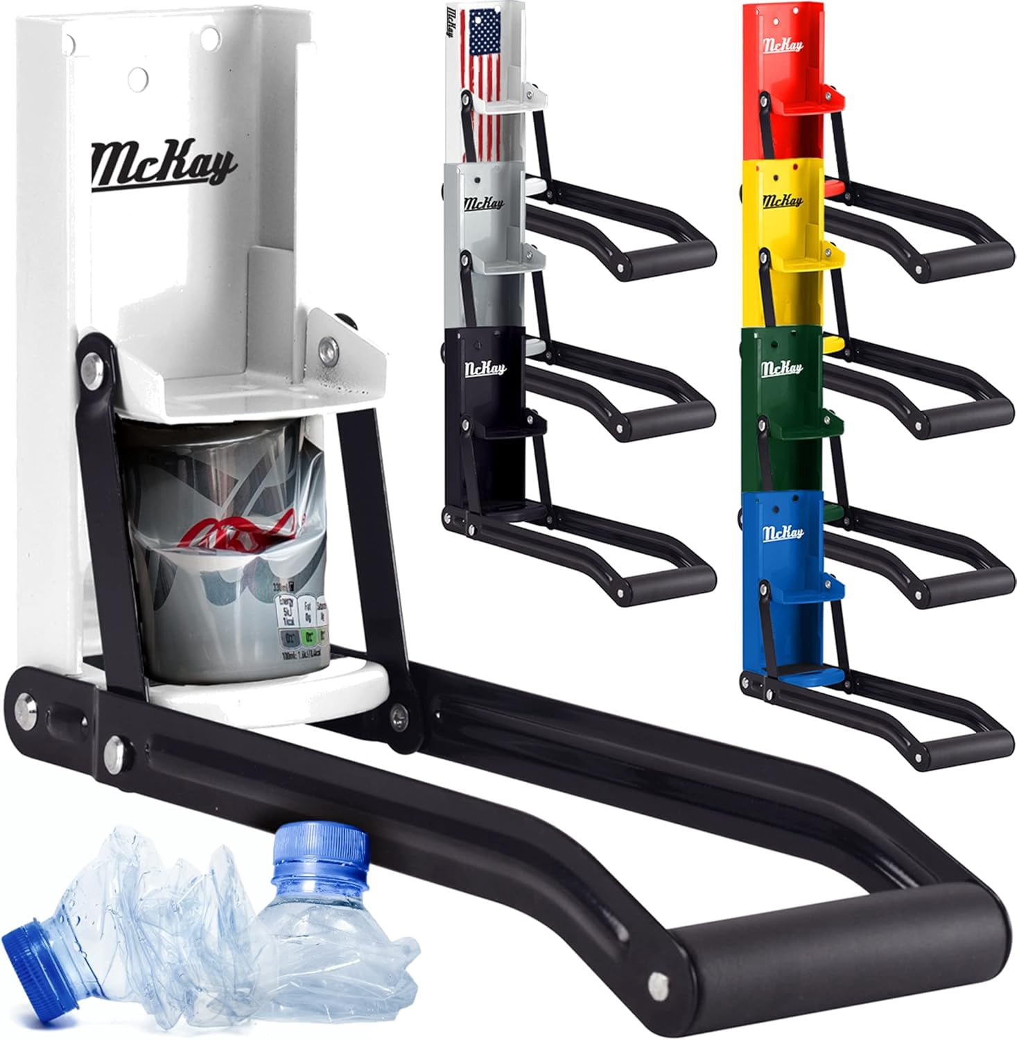 EZ Crush Wall Mount Can Crusher - 12oz Aluminum Pop Beer Can Recycler With Bottle Opener 9 thumbnail image