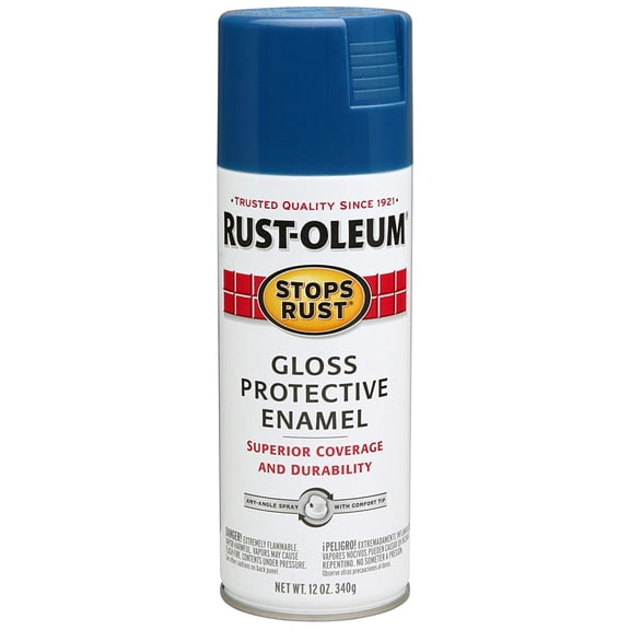 Rust-Oleum Protective Enamel Spray Paint Gloss - 12 Oz, Royal Blue, Set of 6  Interior & Exterior Use, Professional Finish