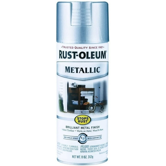 12 Oz Silver MetallicStops Rust Spray Paint [Set of 6]