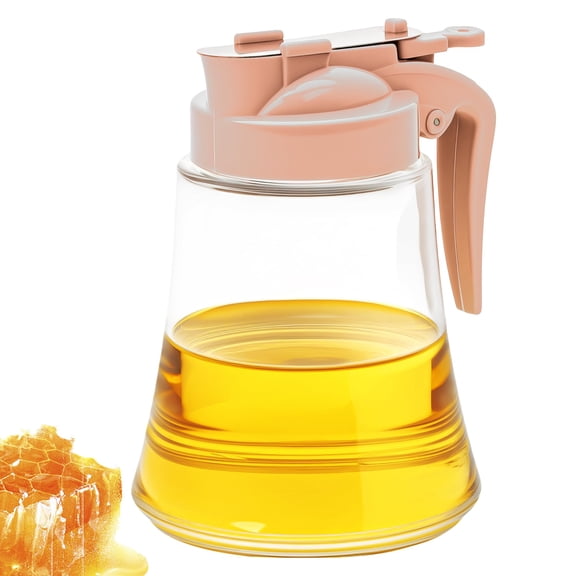 12 Oz Syrup Dispenser No-Drip Pourers for Maple Syrup, Oil Dispenser Bottle with Non-Slip Handle, Honey Jar & Sirop Container, Reusable Syrup Bottle for Kitchen.