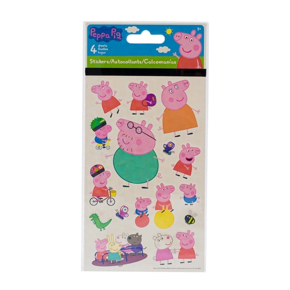12 PACK 4 Sheet Peppa Pig Stickers