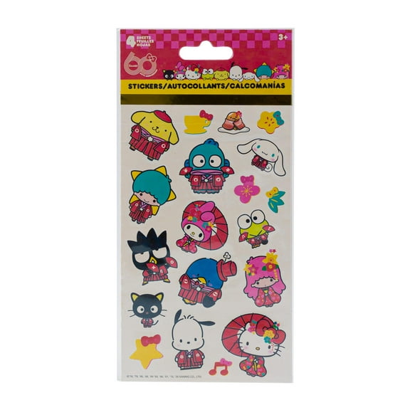 12 PACK 4 Sheet Sanrio 60th Anniversary Stickers