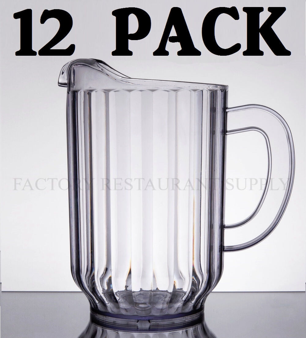 3-Way Pitcher, Classic Plastic Pitcher, 60 Ounce, Clear