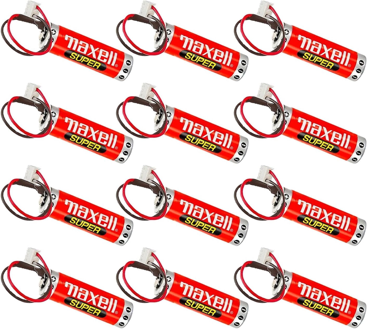 12 PACK ER6C 3.6V Battery AA Battery  for Mitsubishi FX F2-40BL with Plug