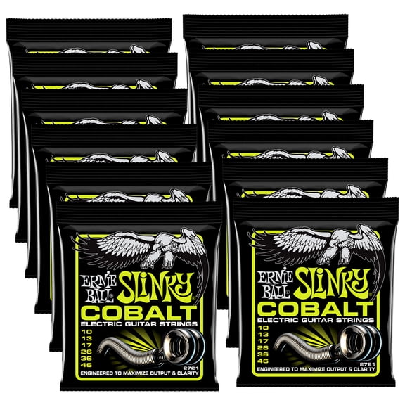 12 PACK Ernie Ball Cobalt P02721 Regular Slinky Electric Guitar Strings