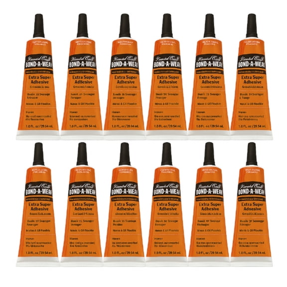 Liquid Gold Bond-A-Weav Extra Super Hair Extension Adhesive, 1 oz Tubes, 12-Pack