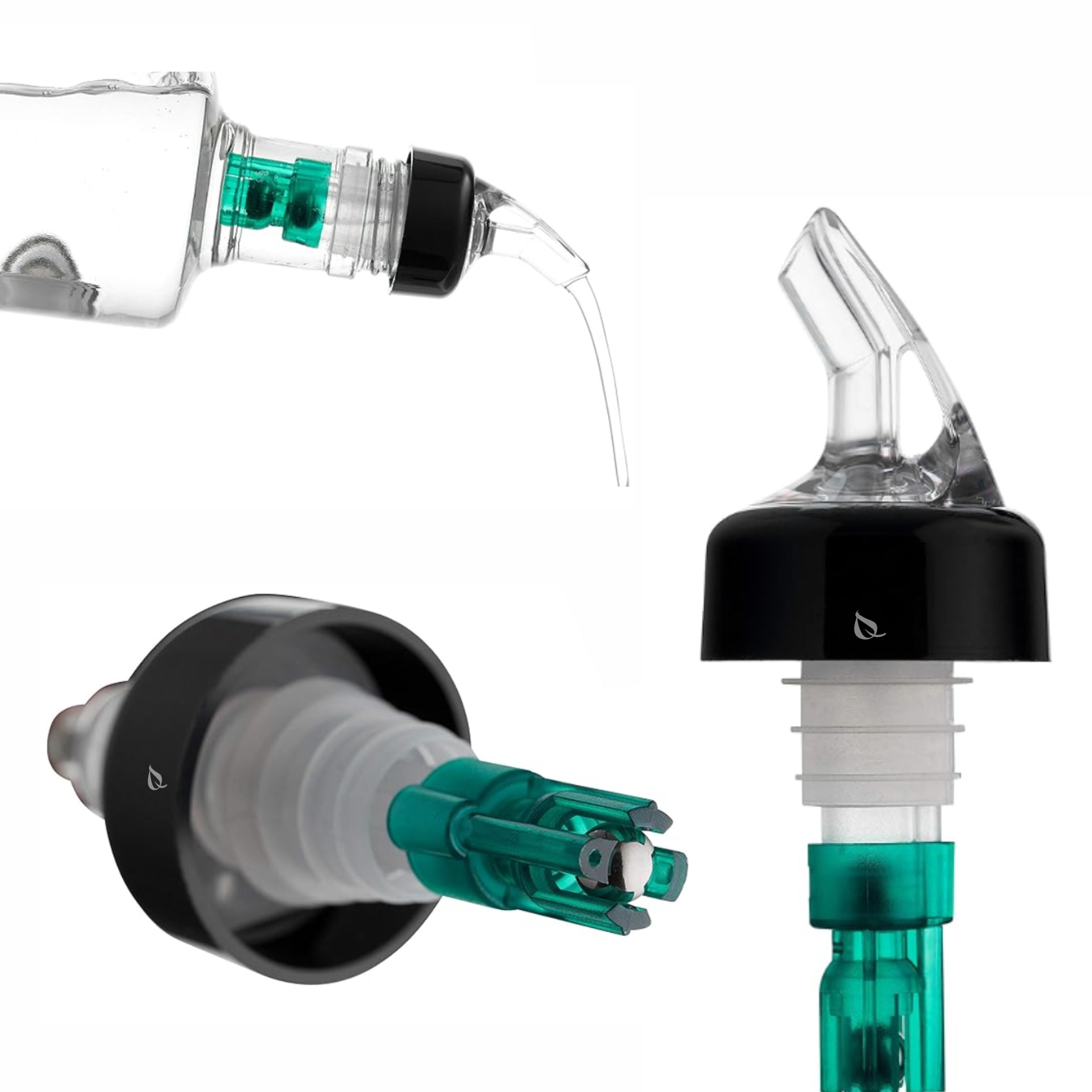 [12 PACK] Measured Liquor Bottle Pourers 1 oz (30 mL) - Collared ...