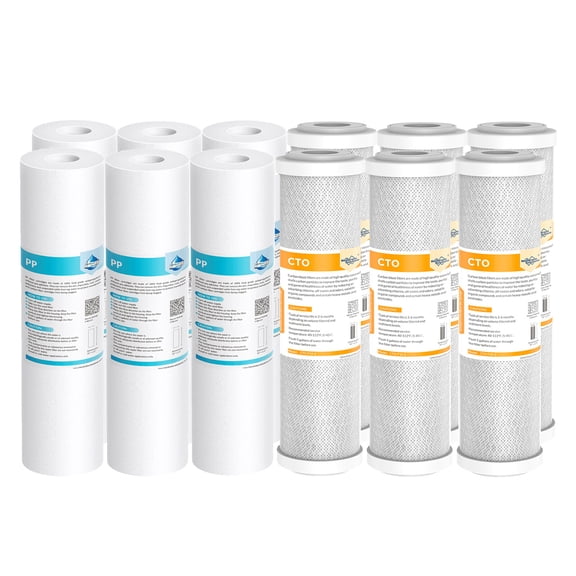 12 PACK Sediment CTO Carbon Block Water Filter Replacement Whole House 10"x2.5"