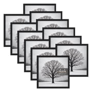 Sindcom 12 Pack 4x4 Picture Frames,Display Pictures 4x4 Without Mat,Gallery Wall Photo Frames, Black