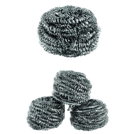 [12 PACK] Stainless Steel Sponges, Steel Wool Scrubber, Scrubbing Scouring Pad for Pots, Pans and Ovens Great for Kitchen, Bathroom, Outdoors by EcoQuality