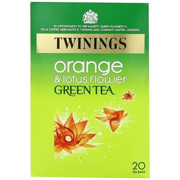 (12 PACK) - Twinings - Green Tea Orange &Lotus Flower | 20 Bag | 12 PACK BUNDLE