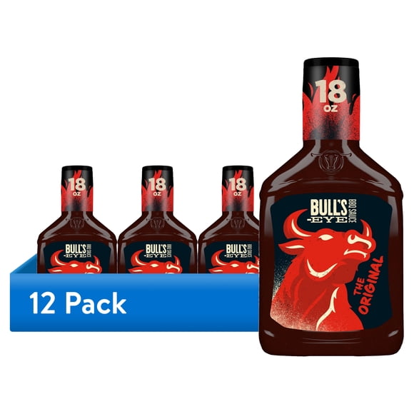 (12 pack) Bull's-Eye Original Barbecue BBQ Sauce, 18 oz Bottle