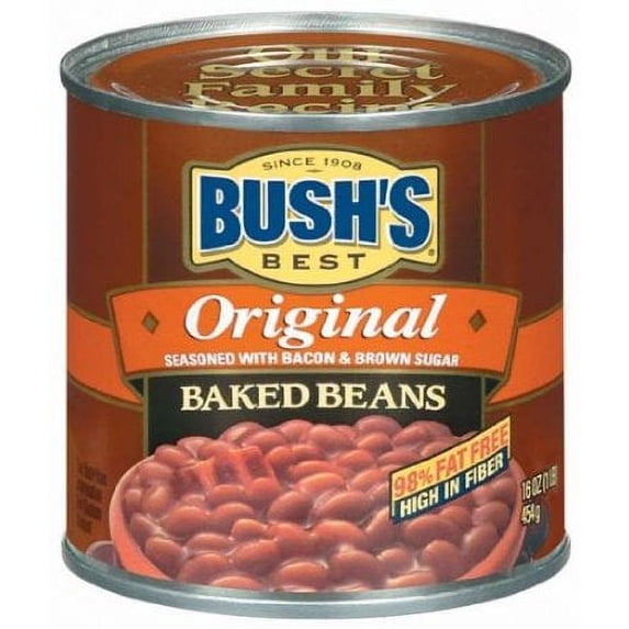 (12 pack) Bush's Original Baked Beans, Canned Beans, 16 oz Can