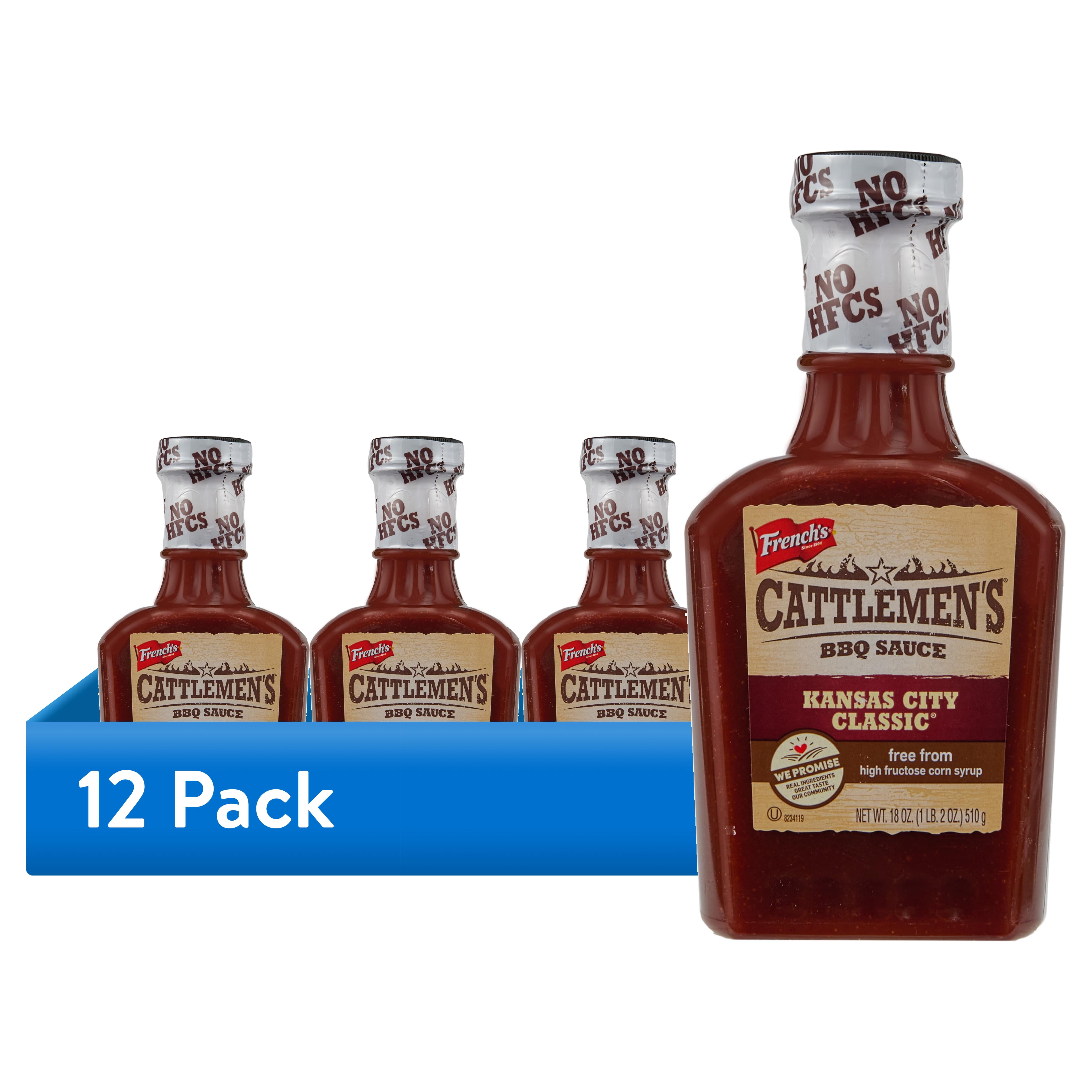 (12 pack) Cattlemen's Kosher Kansas City Classic BBQ Sauce, 18.0 oz Bottle