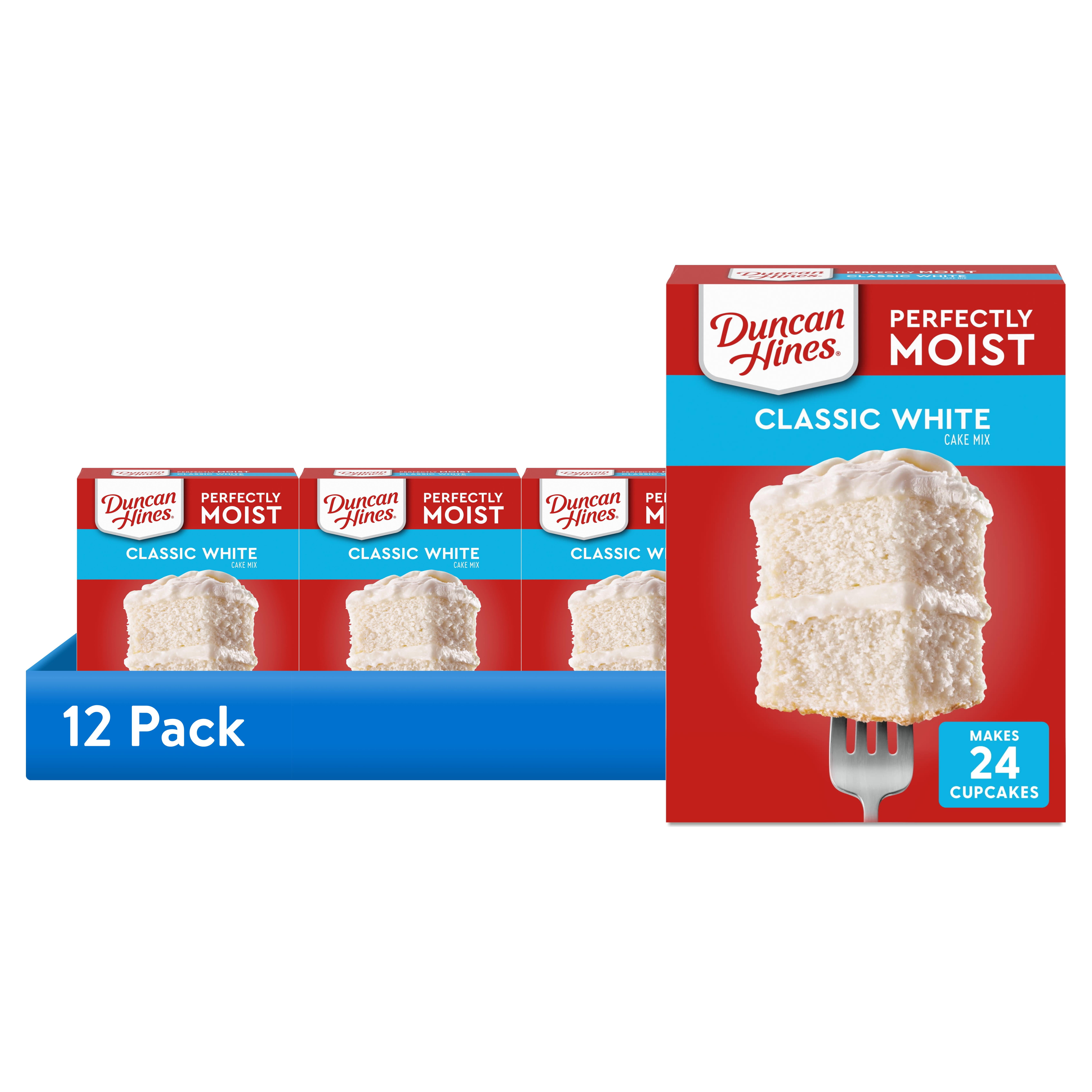 12 pack) Duncan Hines Classic White Cake Mix, 15.25 oz. - Walmart.com