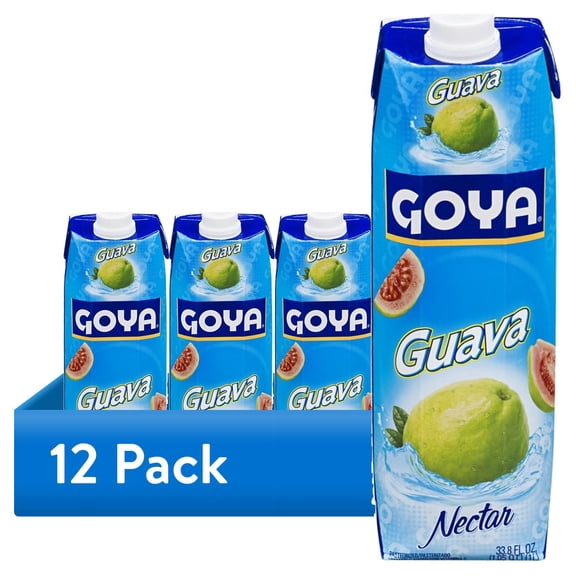 (12 pack) Goya Guava Fruit Nectar, 33.8 Fl Oz