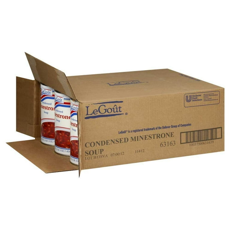 LeGout® Minestrone Canned Soup 12 x 3 lb