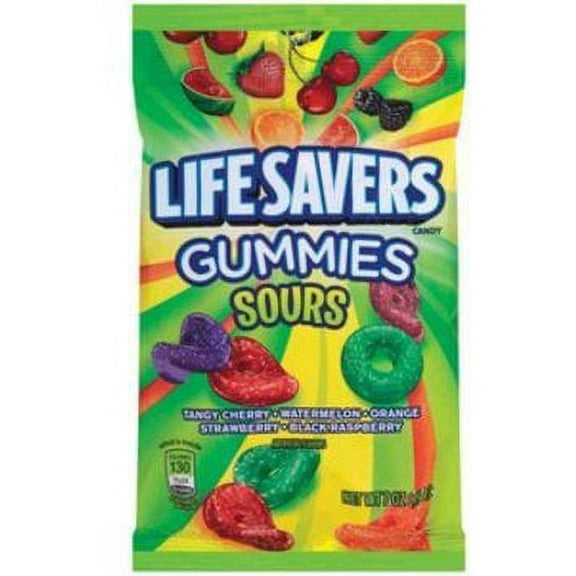 12 PACKS : Lifesavers Gummies Sours Peg 7 Oz.
