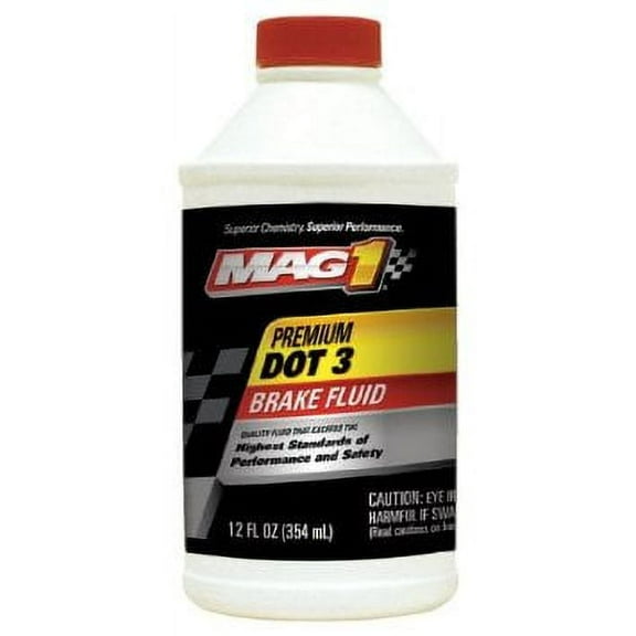 12 PACKS : MAG1 122 Premium DOT 3 Brake Fluid - 12 oz.