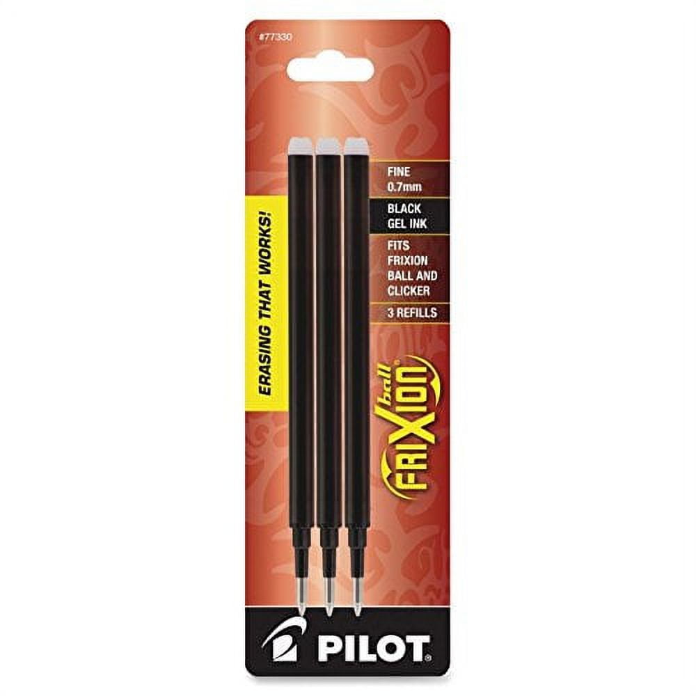 12 PACKS: Pilot FriXion Gel Ink Pen Refill, 2-Pack for Erasable Pens, Fine Point, Black Ink (77330)