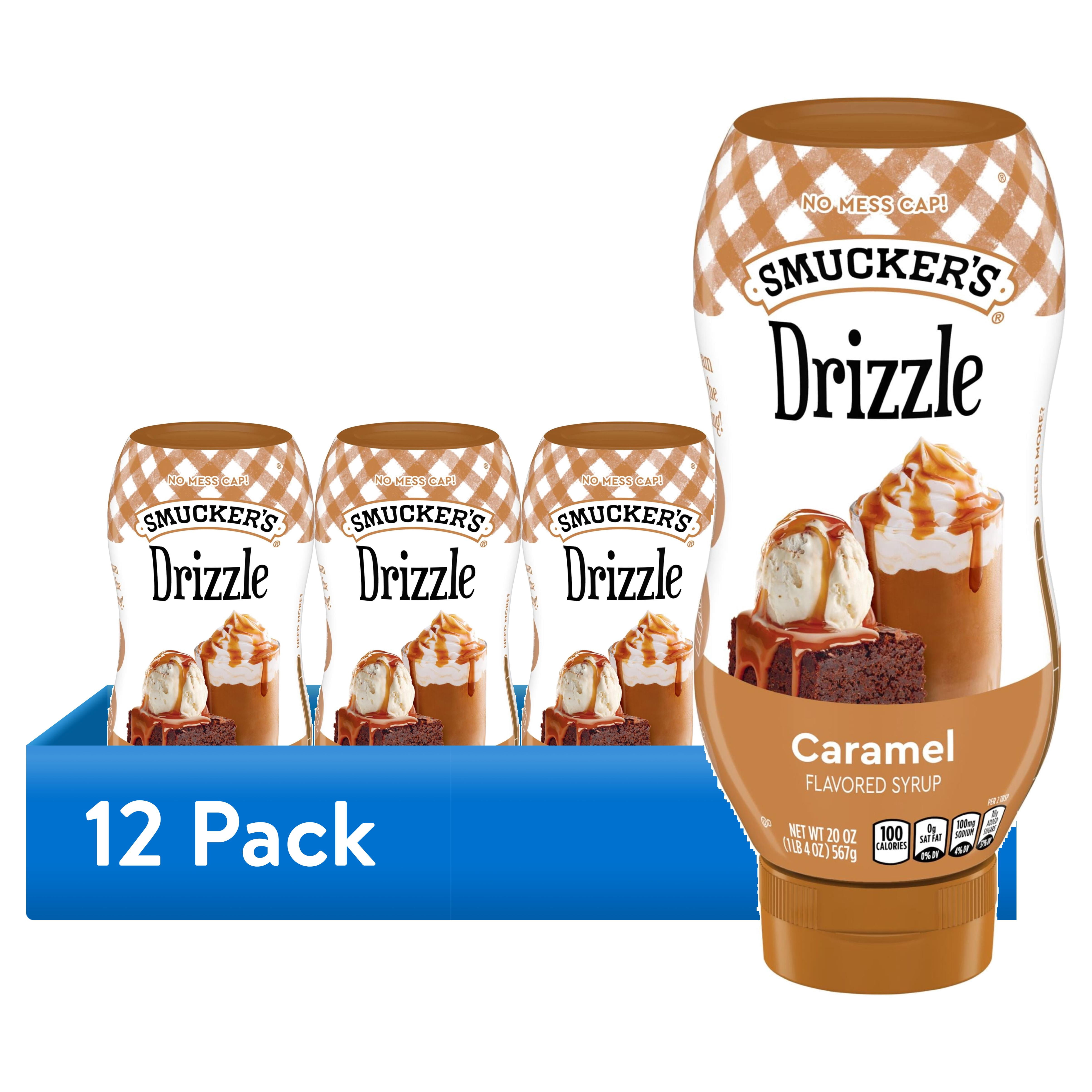 12 pack) Smucker's Drizzle Caramel Artificially Flavored Syrup, 20