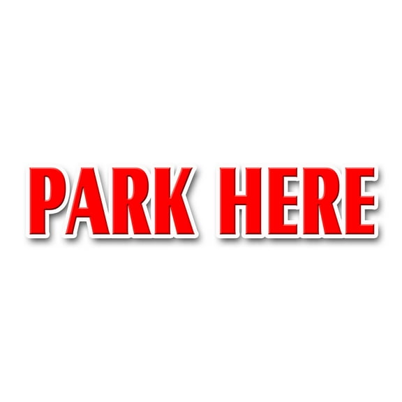 12" PARK HERE DECAL sticker parking garage valet car automobile short term