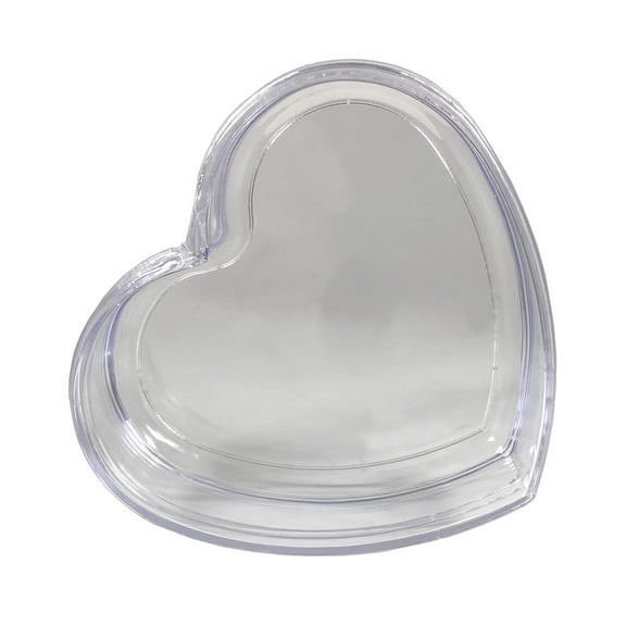 12 PC 4" Small Clear Transparent Container Boxes for Home, Kitchen, and Arts and Crafts (Heart Box)