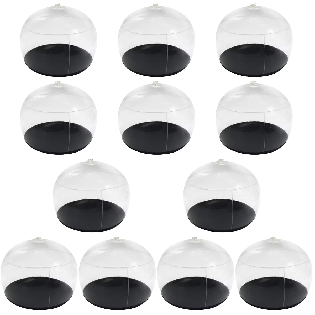 Hat Organizer Set Of 6 - Transparent Stackable Display Boxes With Magnetic Door, 13.5"x10.6"x7.5"