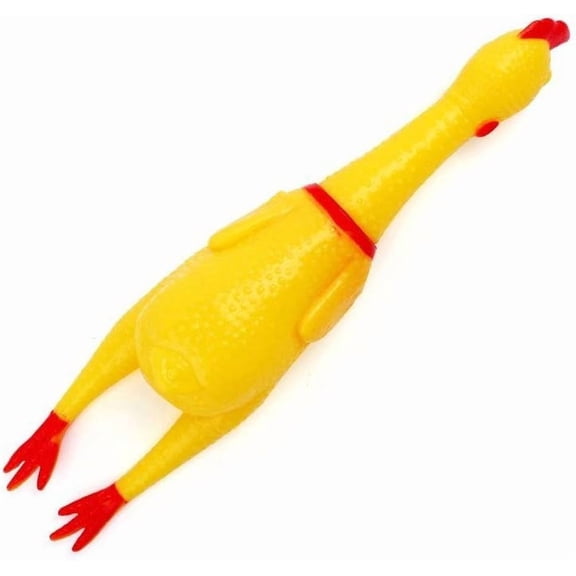 12 PC Lot Shrilling Rubber Chicken Fun Pet Dog Chew Squeeze Screaming Toy 12"