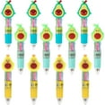 thumbnail image 1 of 12 PCS 0.5mm 4-in-1 Multicolor Cute Ballpoint Pens, Retractable Colored Shuttle Pens forAdults Teens, Fun Cartoon Gel Pens  for Office  Home Supplies Gifts (Avocado), 1 of 9