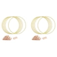 thumbnail image 1 of 12 PCS 12 Inch Metal Floral Hoop Centerpiece for Table, Gold Wreath Ring with 12 PCS Wood Holder Stands,Hoop Rings, 1 of 8