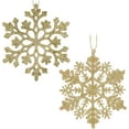 thumbnail image 1 of 12 PCS 3.9-Inch Glitter Snowflake Ornaments, Plastic Xmas Tree Decorations for Christmas, Holiday, and Winter Home Decor, 1 of 10