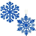 thumbnail image 1 of 12 PCS 3.9-Inch Glitter Snowflake Ornaments, Plastic Xmas Tree Decorations for Christmas, Holiday, and Winter Home Decor, 1 of 10