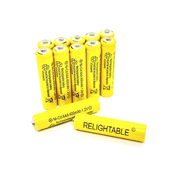 12-PCS 400mAh AAA NiCd 1.2v Rechargeable Batteries RELIGHTABLE Ni-Cd Solar RELIGHTABLE U12