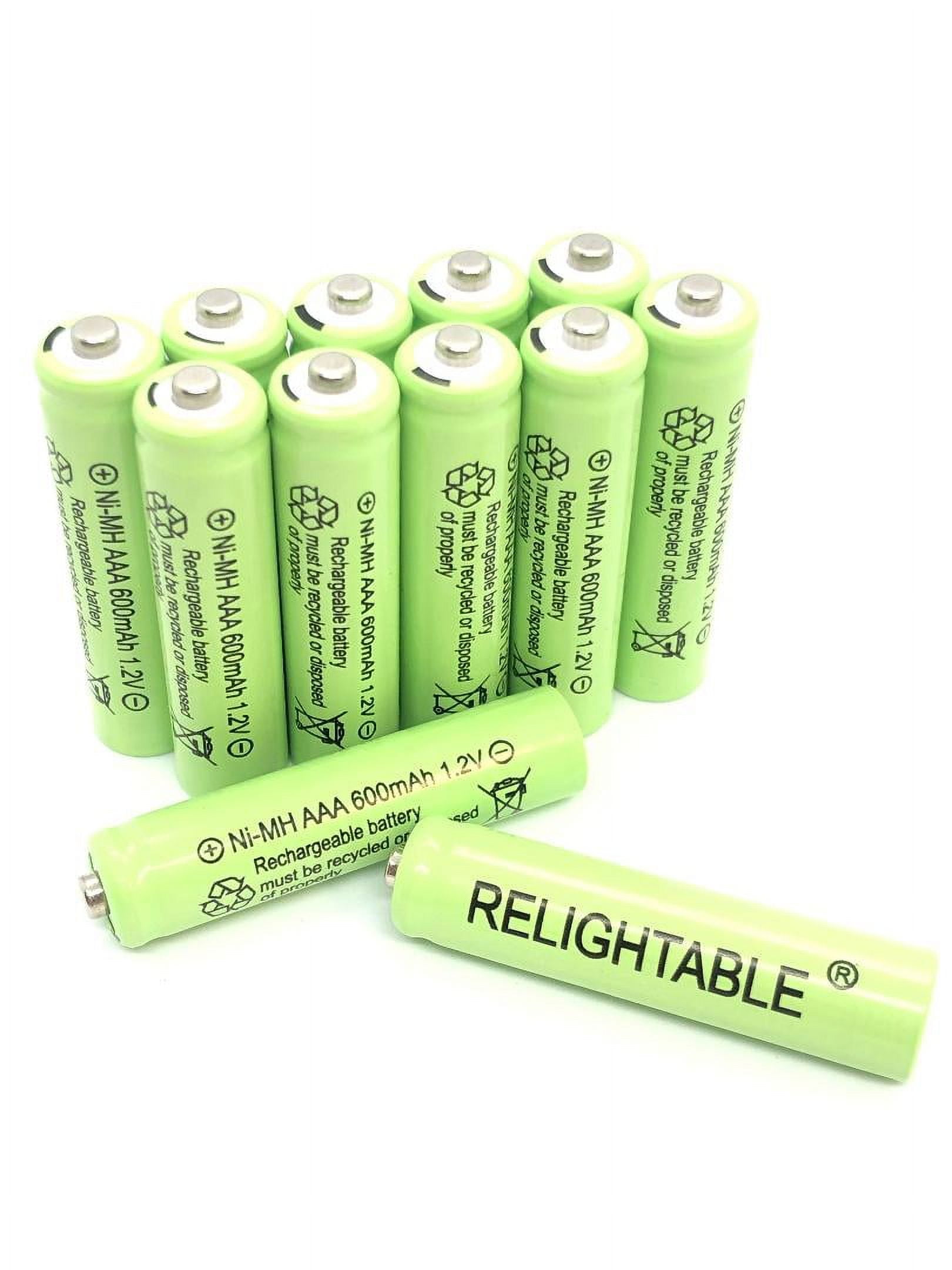 12PCS AAA 600mAh 1.2V NiMh Rechargeable Batteries for Solar Lights