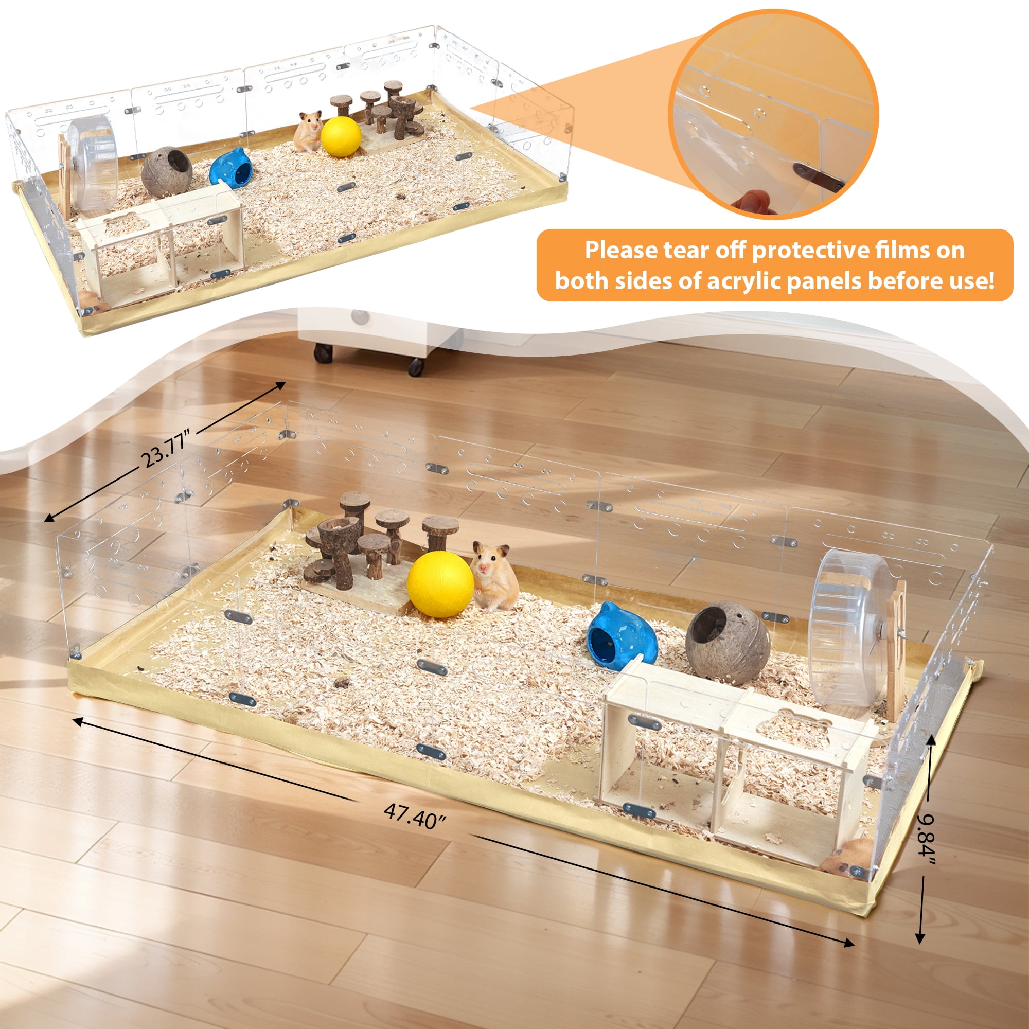 Hamster cage easy to clean hotsell