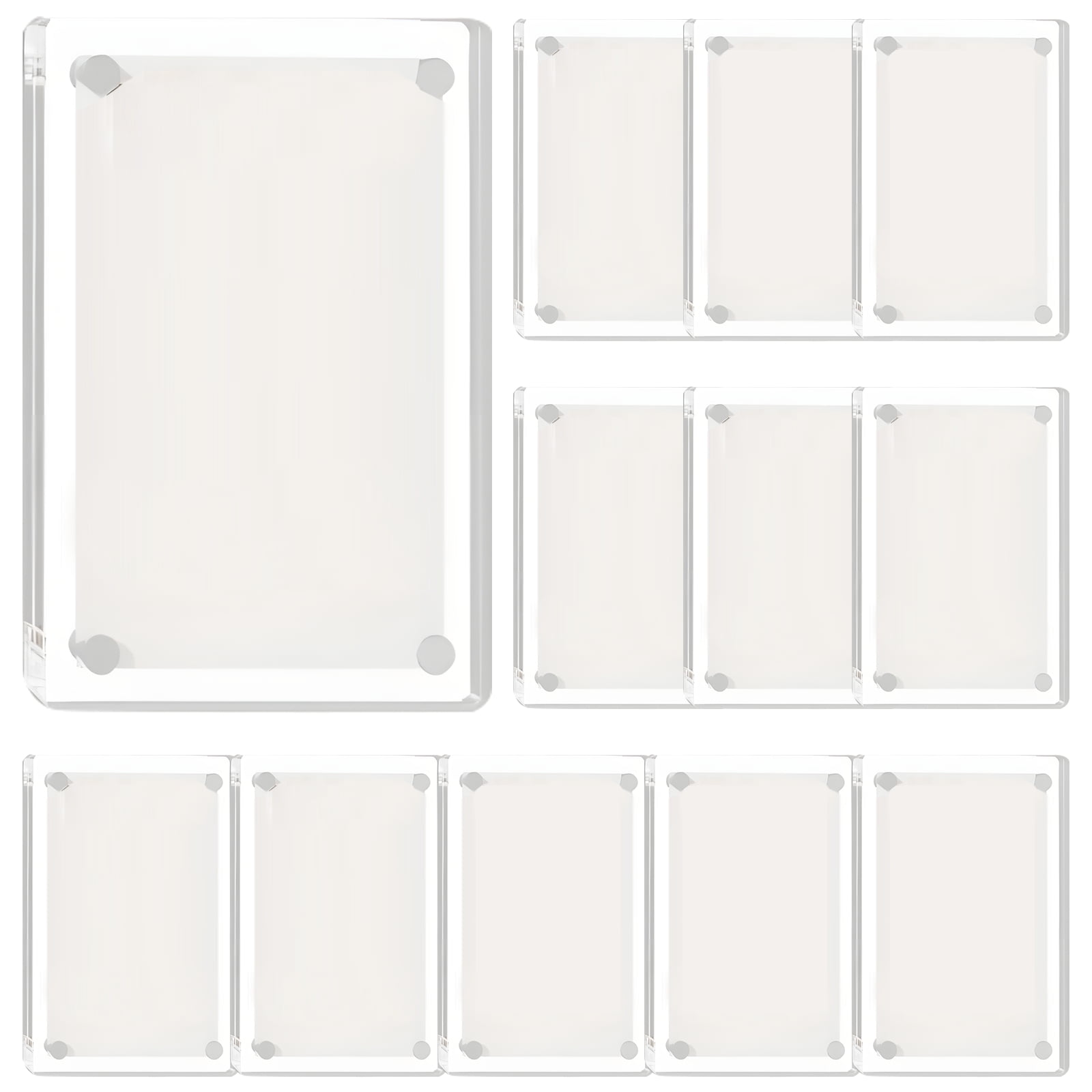 12 PCS Acrylic Picture Frames for Fridge, Clear Photo Frames 3.5 x 2.4 ...
