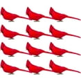 thumbnail image 1 of 12 PCS Artificial Red Cardinal Birds with Clip-5.0 Inch Christmas Cardinal Birds Clip for Christmas Tree Ornament Decorations, Arts and Crafts(Black Cockroach), 1 of 5