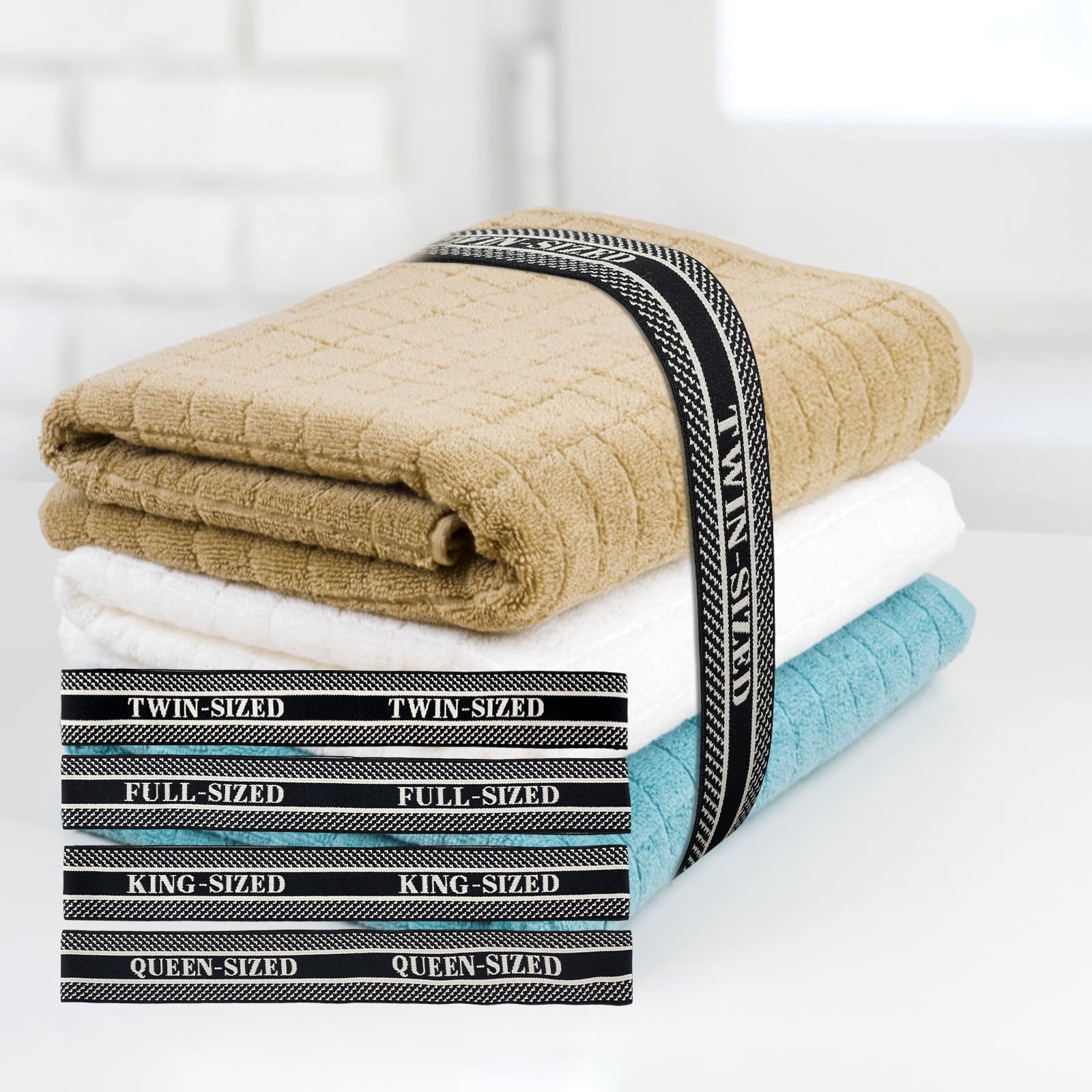 12 PCS Bed Sheet Organizer Bands Elastic Bed Sheet Organizer Folder for ...