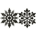 thumbnail image 1 of 12 PCS Black Plastic Snowflake Ornaments for Christmas Tree Decorations, 4 Inch Plastic Snowflake Ornaments for Winter Wonderland Party Decorations, 1 of 6