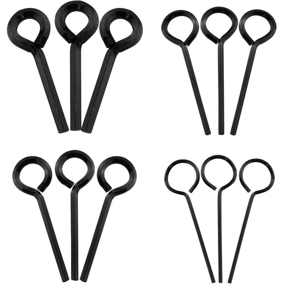 12 PCS Black Standard Hex Dogging Key with Full Loop(5/64in,1/8 inch, 5/32 inch, 7/32 inch), Metal Allen Wrench Set Door Key for Push Bar Panic Exit Device Panic Exit Equipment