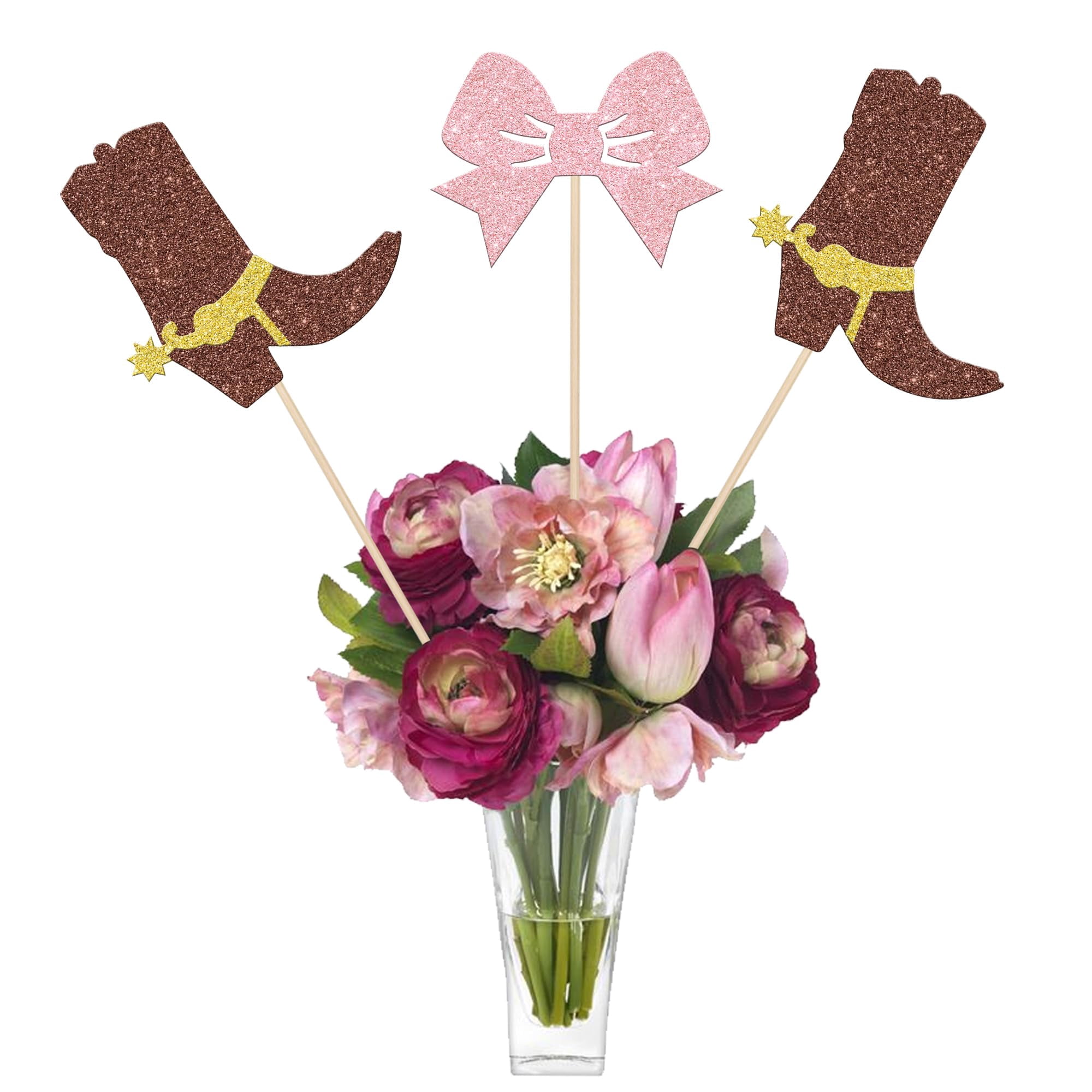Gender Reveal Party Centerpiece Sticks - Onesie Question Mark Decor, Pack Of 8, Blue Or Pink, For Table Toppers